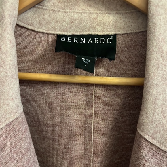 Bernardo Revolve Blush Pink Sweater Coat Pea Coat One Button Jacket Large - Picture 2 of 4